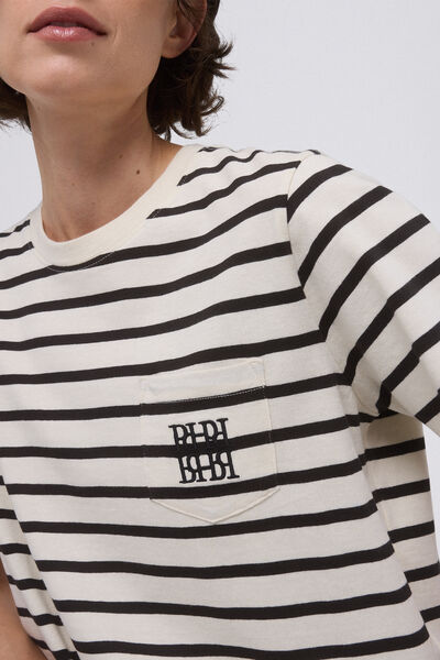 Pedro del Hierro Camiseta básica bolsillo bordado Negro