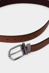 Pedro del Hierro Reversible leather dress belt Brown