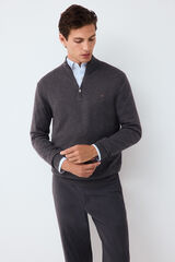Pedro del Hierro Premium cotton silk cashmere knit jumper Grey