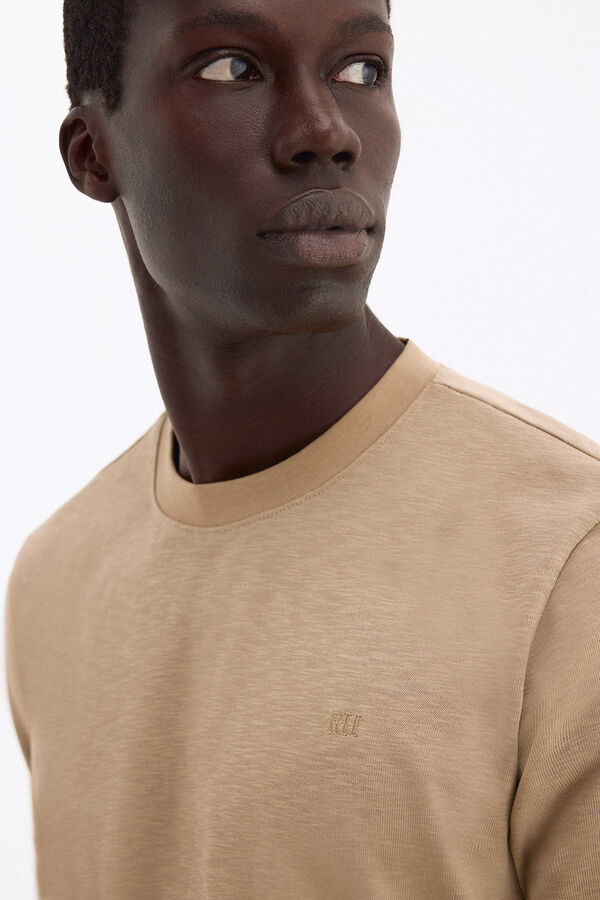 Pedro del Hierro Plain T-shirt Beige
