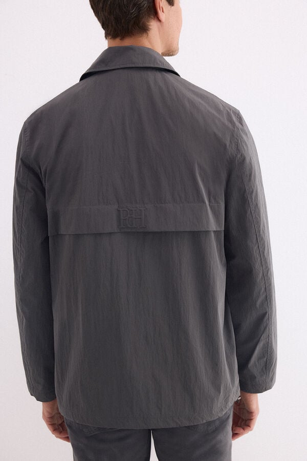 Pedro del Hierro Neck detail jacket Grey