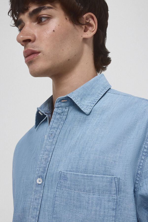 Pedro del Hierro camisa jeans índigo Azul