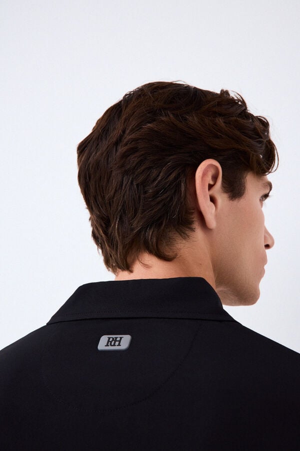 Pedro del Hierro Polo t&eacute;cnico gola com fecho-&eacute;clair Golf Preto