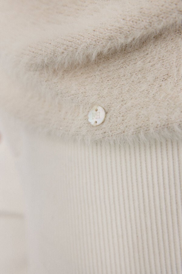 Pedro del Hierro Asymmetrical jumper with shiny yarn Grey