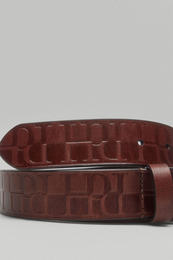 Pedro del Hierro Leather logos belt Brown