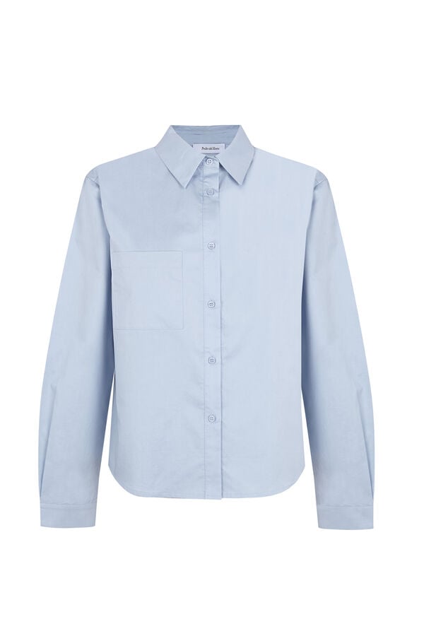 Pedro del Hierro Short sleeve pocket shirt Blue