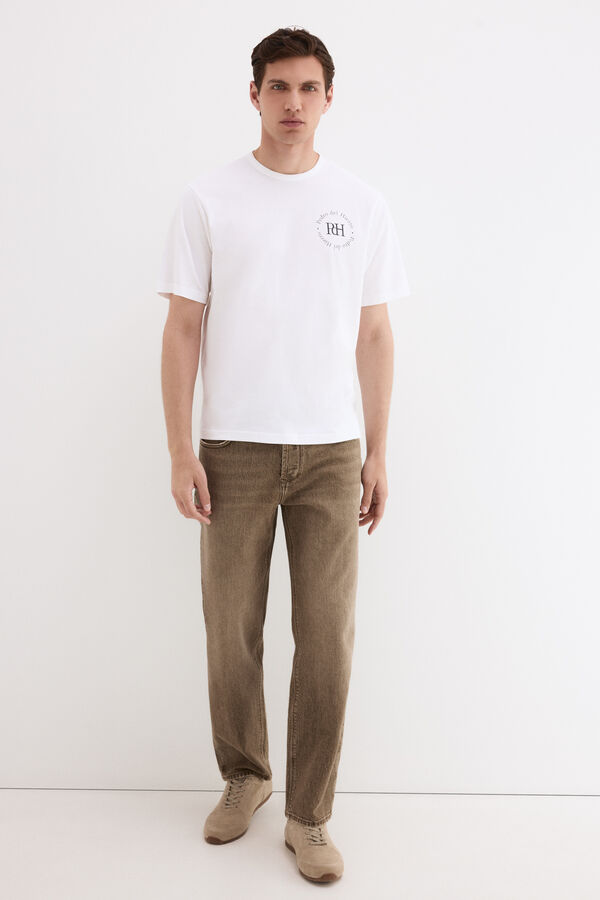 Pedro del Hierro Printed logo T-shirt White
