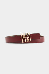 Pedro del Hierro Reversible leather belt Red