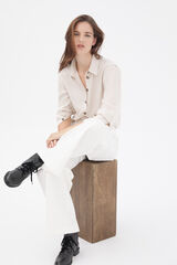 Pedro del Hierro Fluid viyella blouse Ecru