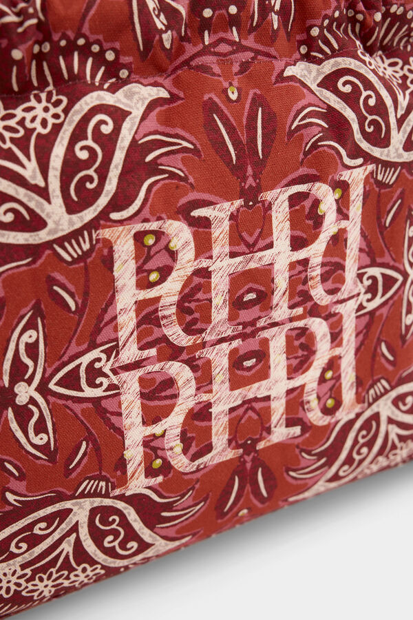 Pedro del Hierro Printed shoulder bag Beige