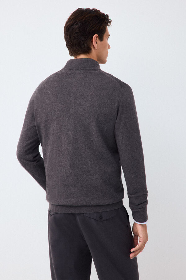 Pedro del Hierro Premium cotton silk cashmere knit jumper Grey