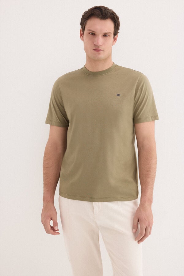 Pedro del Hierro Basic logo T-shirt Green