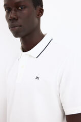 Pedro del Hierro Polo b&aacute;sico tips Blanco
