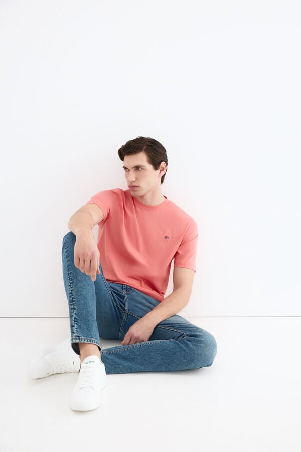 Pedro del Hierro Basic logo T-shirt Coral