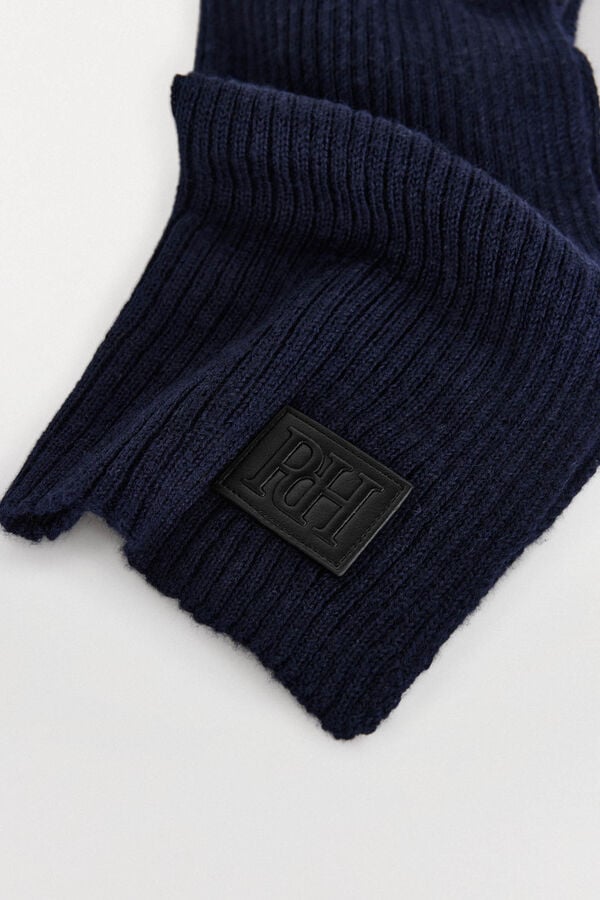 Pedro del Hierro Jersey-knit scarf Blue