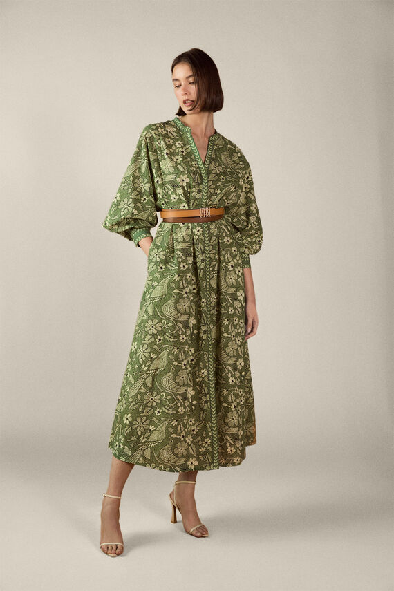 Vestido camisero estampado