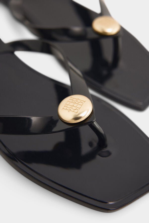 Pedro del Hierro Chinelo com logo Preto