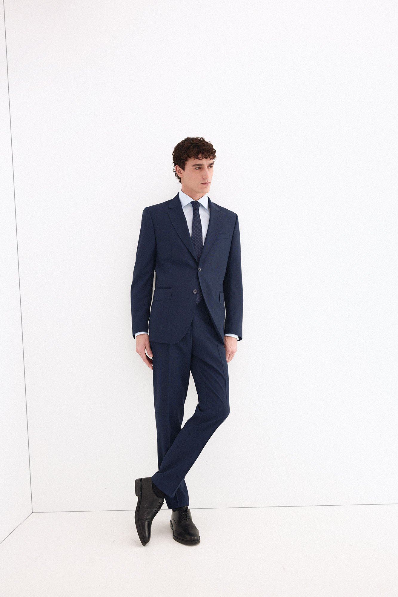 Pedro del Hierro Blazer estruturado slim azul-marinho