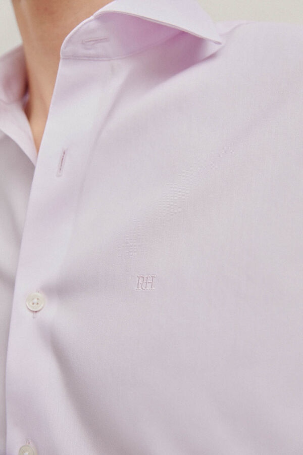 Pedro del Hierro Camisa vestir pinpoint liso non iron + antimanchas Pink