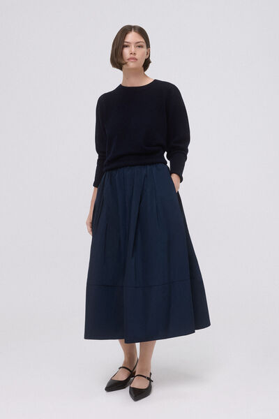 Pedro del Hierro Falda midi tafeta Azul