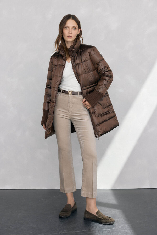 Pedro del Hierro Top drapeado textura Crudo