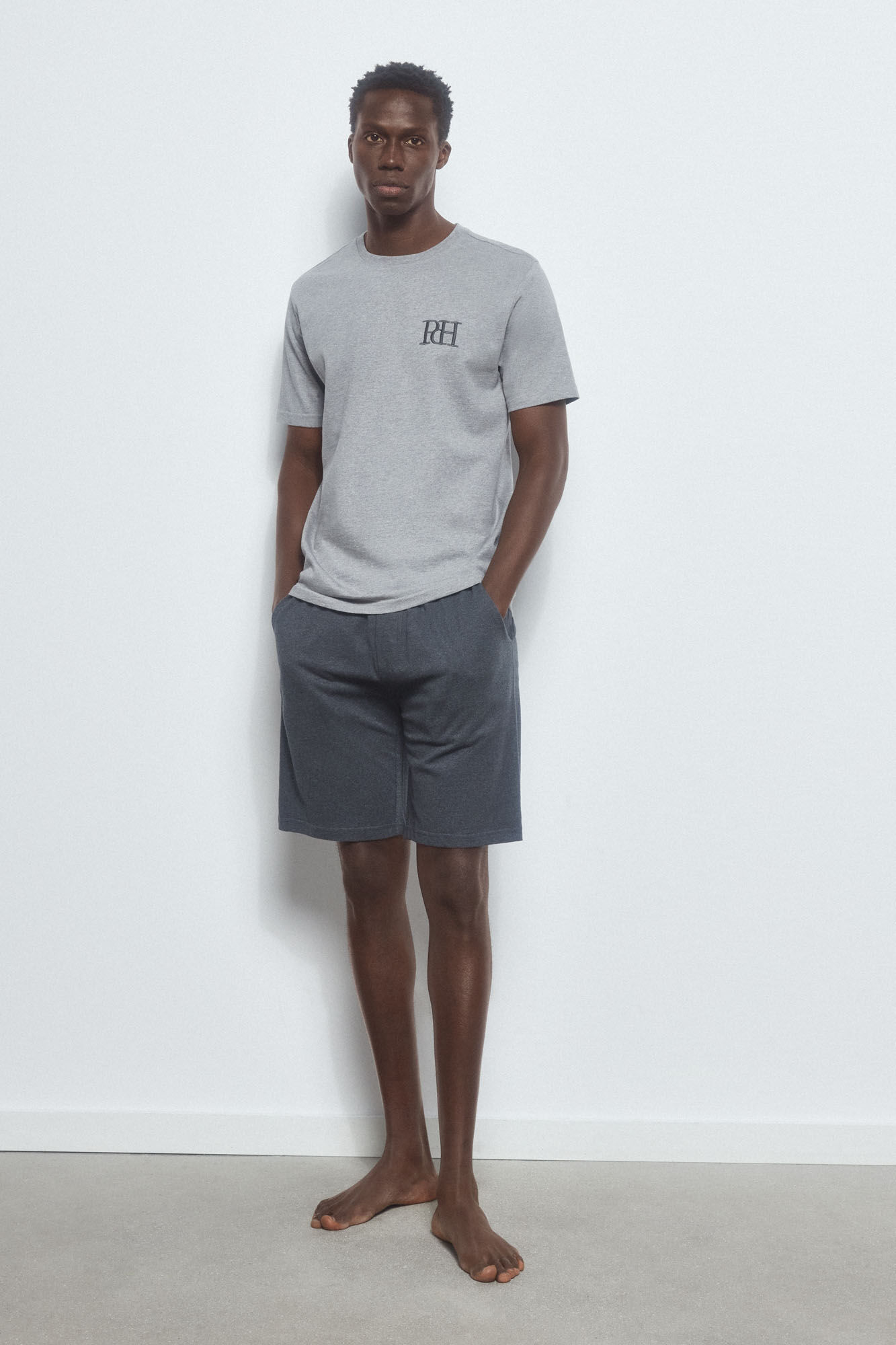 Jersey knit short pyjama set Men s pyjamas Cortefiel