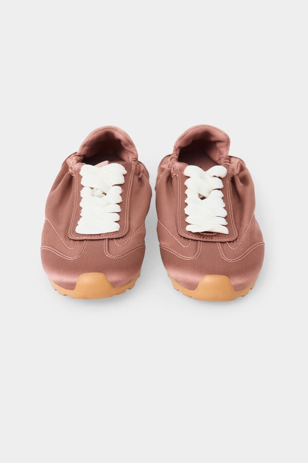 Pedro del Hierro Satin ballet sneakers Pink