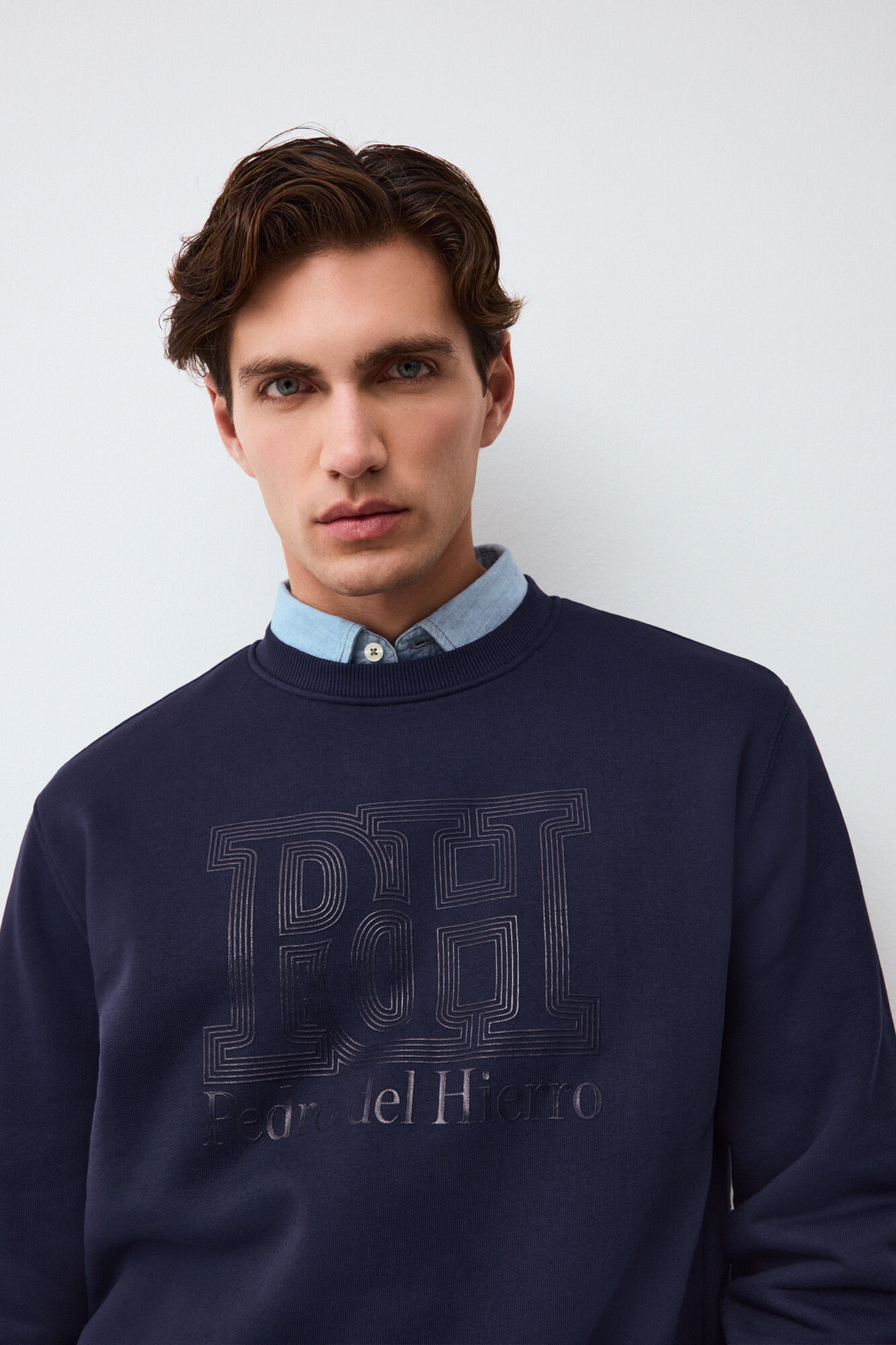 Pedro del Hierro Crew neck logo sweatshirt