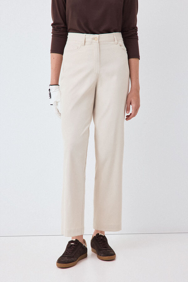 Pedro del Hierro Five-pocket trousers Ecru