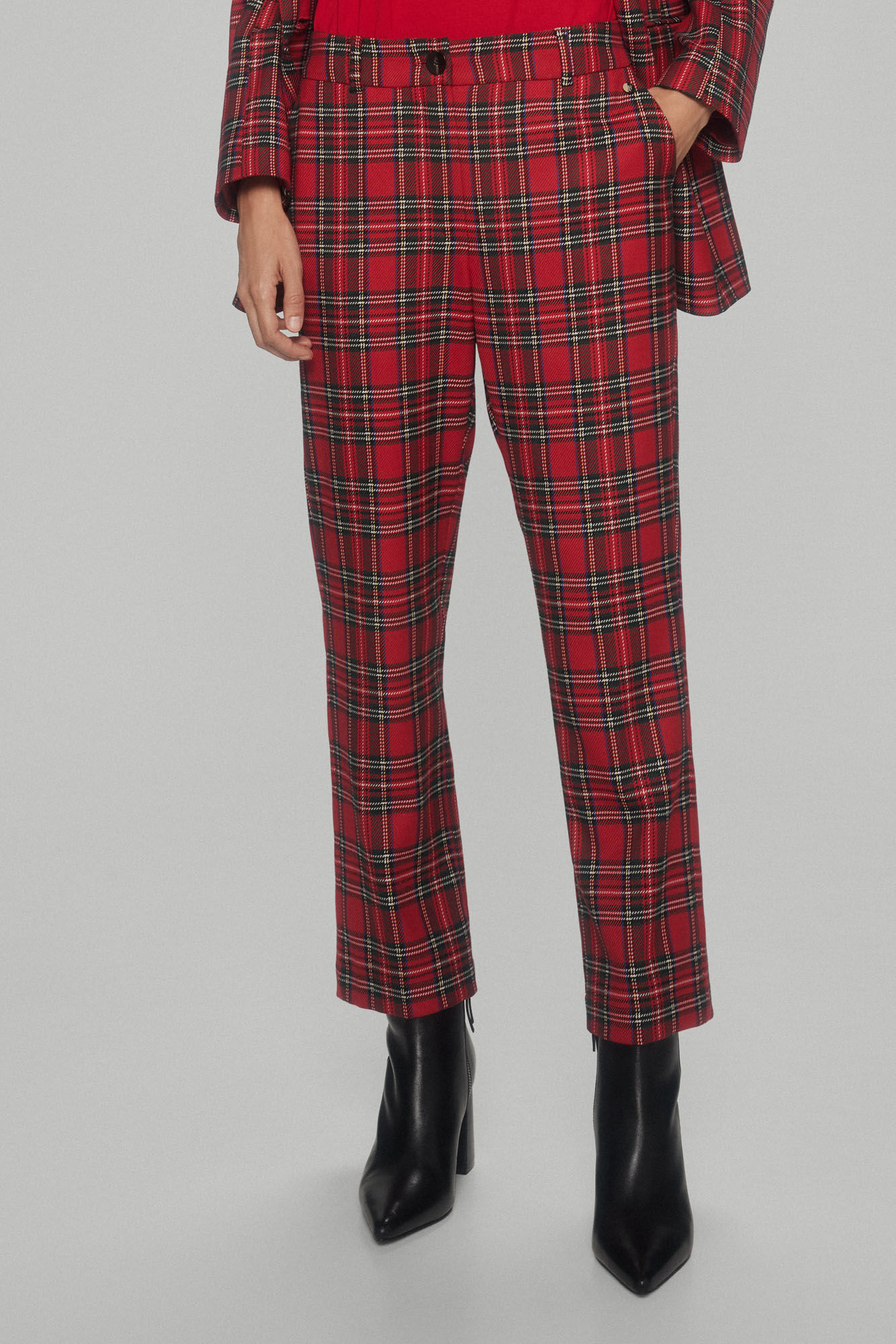 Ladies sale tartan trousers