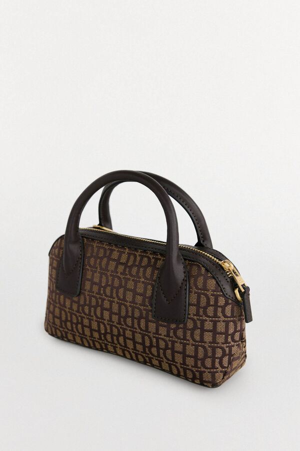 Pedro del Hierro mini jacquard bowling bag Brown