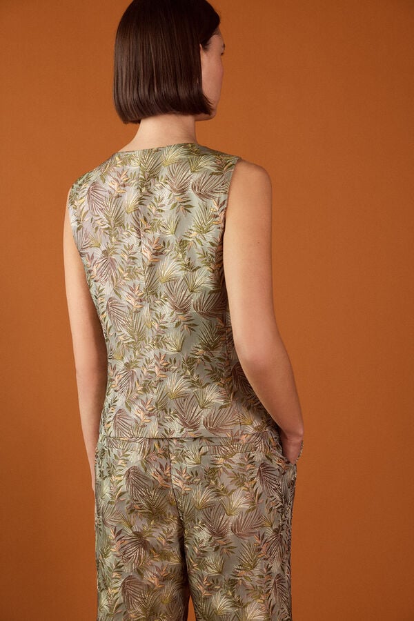 TFP by Tamara Falc&oacute; Jacquard gilet Green