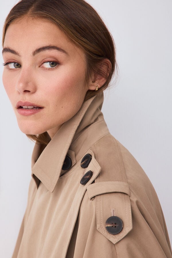 TFP by Tamara Falc&oacute; Loose long trench coat Brown