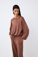 Pedro del Hierro Soft touch double sweatshirt Brown