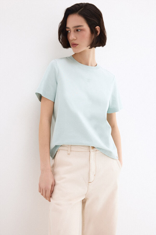 Pedro del Hierro Short sleeve T-shirt Turquoise