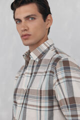 Pedro del Hierro Soft checkered twill Beige