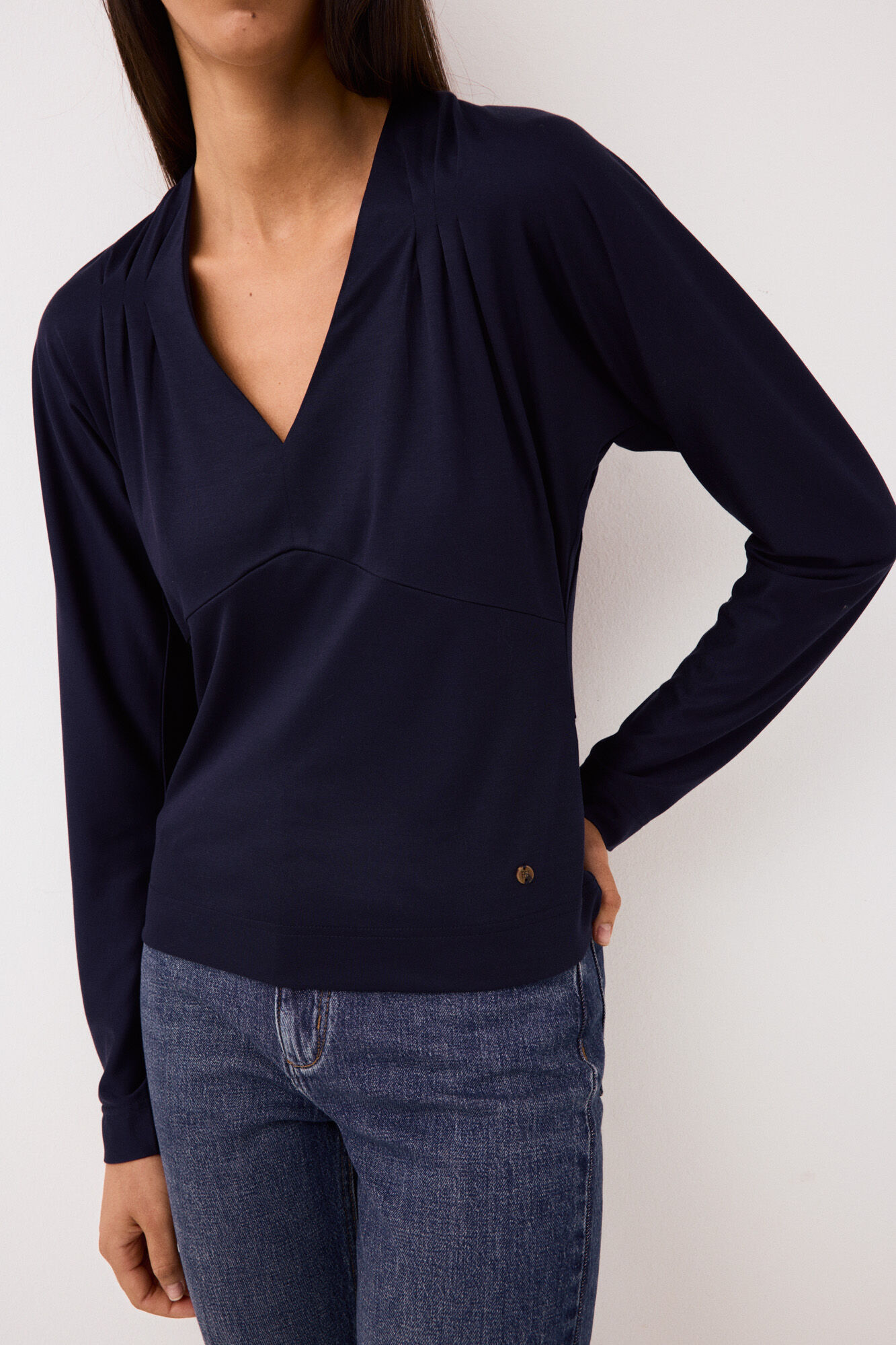 Pedro del Hierro V-neck long sleeve T-shirt