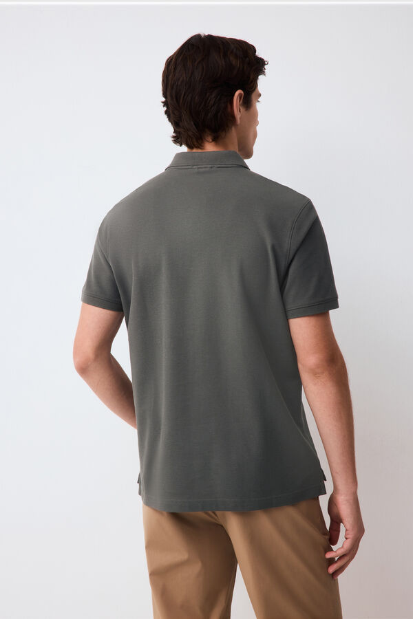 Pedro del Hierro Piqu&eacute; basic polo shirt Green