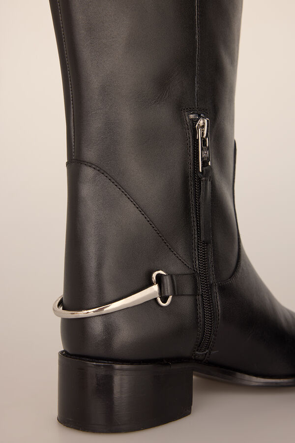 Pedro del Hierro Equestrian boot with metallic detail Black