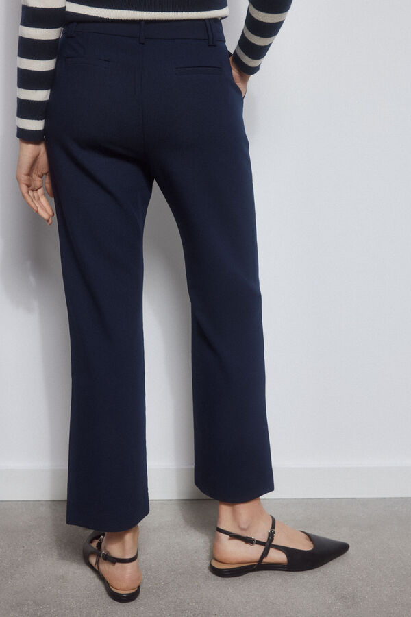 Pedro del Hierro Navy straight suit trousers Blue