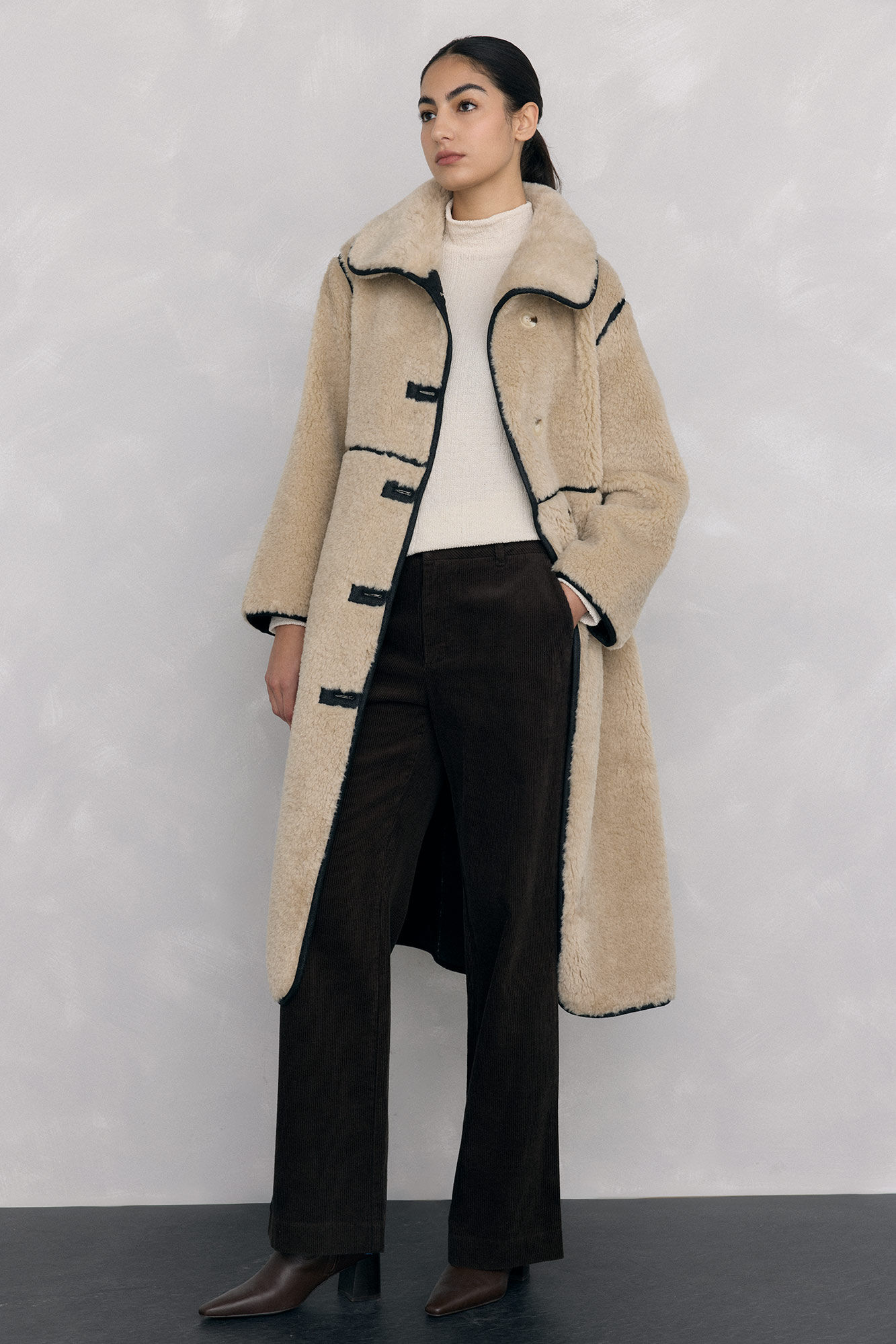 Pedro del Hierro Wrinkled high neck T-shirt