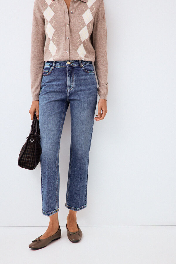 Pedro del Hierro Basic straight jeans Blue