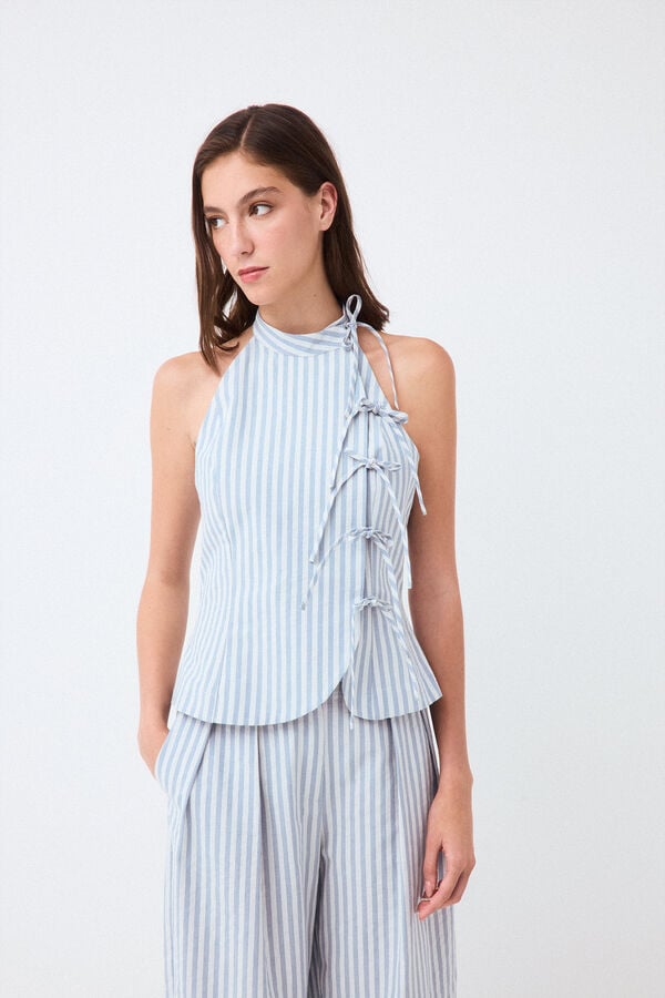 TFP by Tamara Falc&oacute; Vichy check tops Blue
