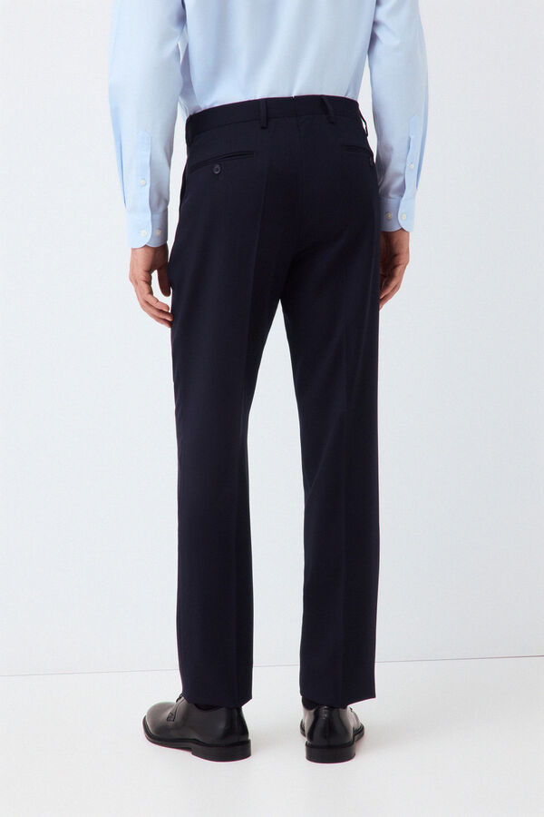 Pedro del Hierro Cal&ccedil;a de fato coordenada tailored b&aacute;sica Azul