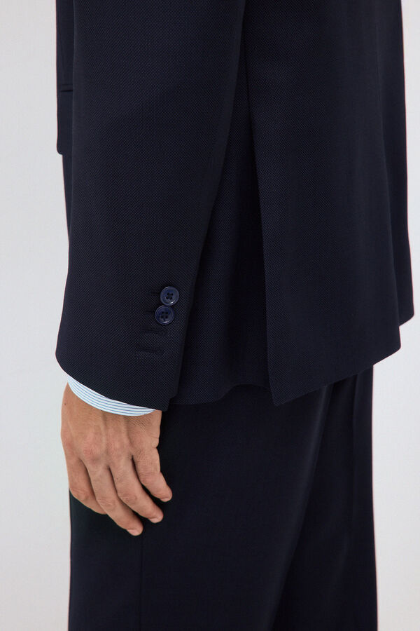 Pedro del Hierro Blazer de fato coordenado slim olho de perdiz Azul