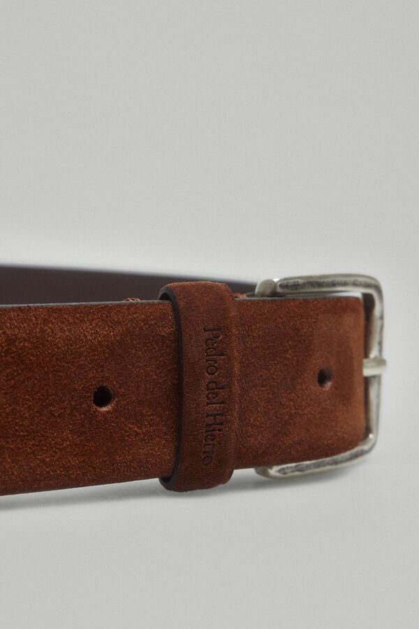 Pedro del Hierro Plain leather belt Brown
