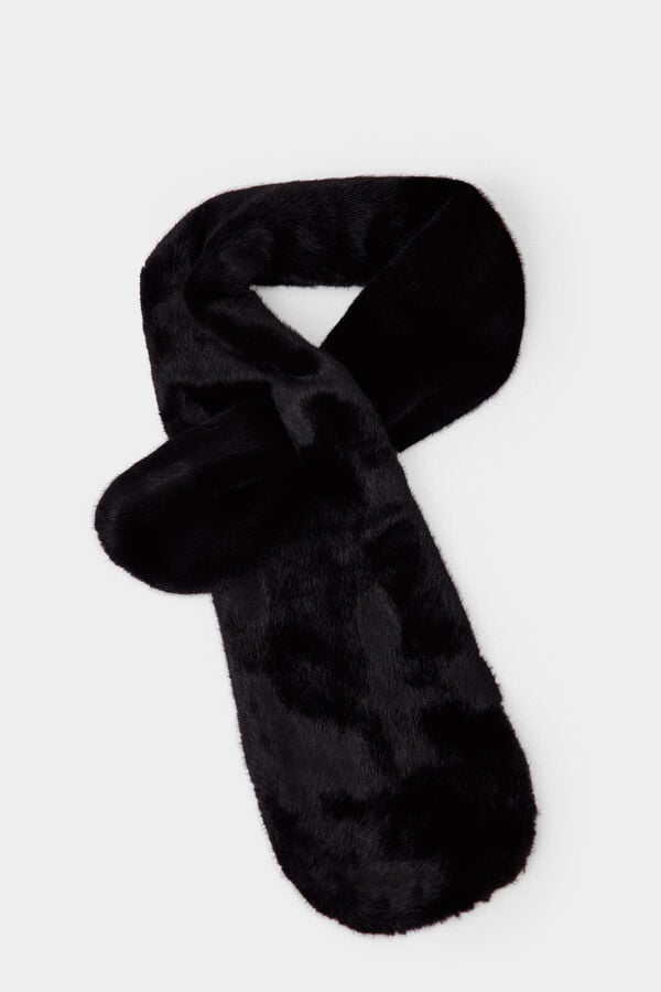 Pedro del Hierro Faux fur scarf Black