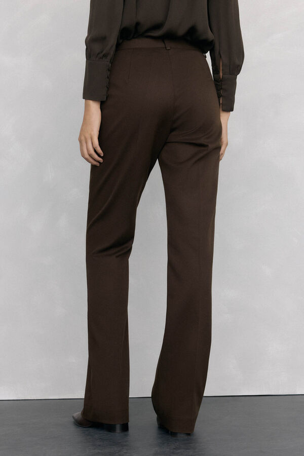 Pedro del Hierro Flare suit pants Brown