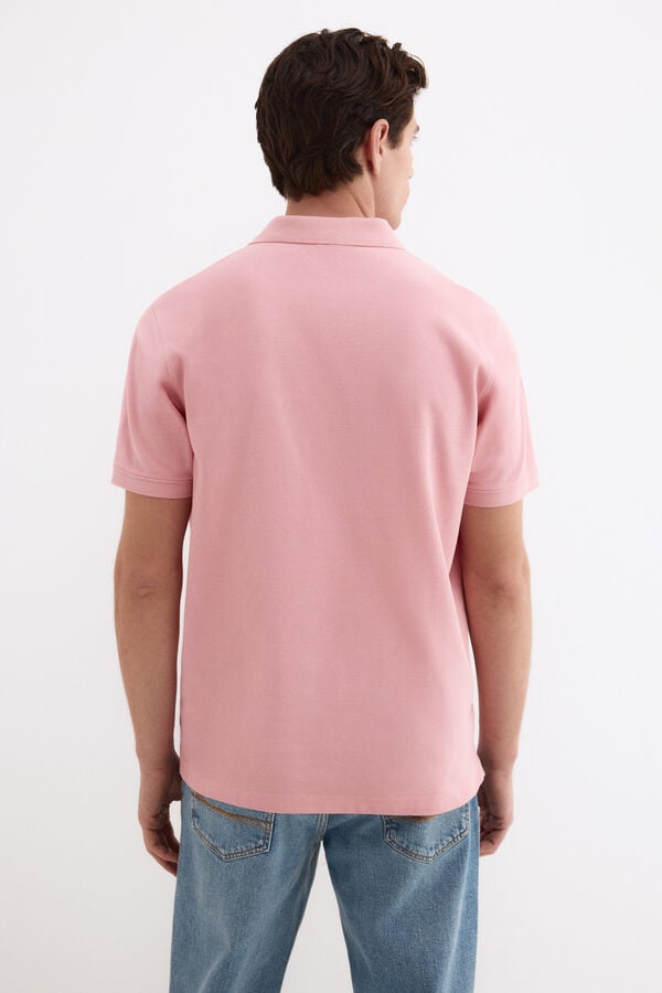 Pedro del Hierro Basic piqu&eacute; polo shirt Coral