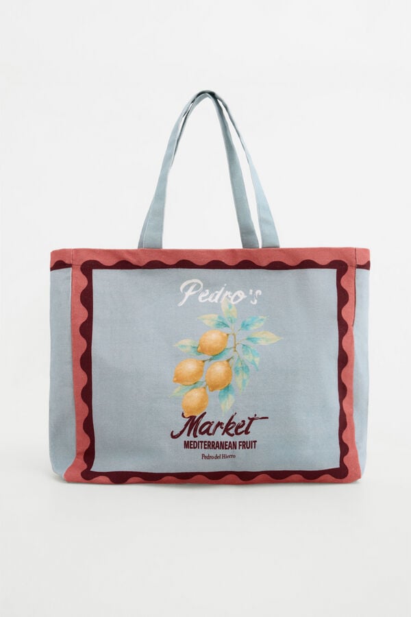 Pedro del Hierro Lemon print bag Turquoise